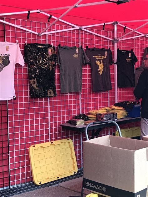 twenty one pilots merch table.